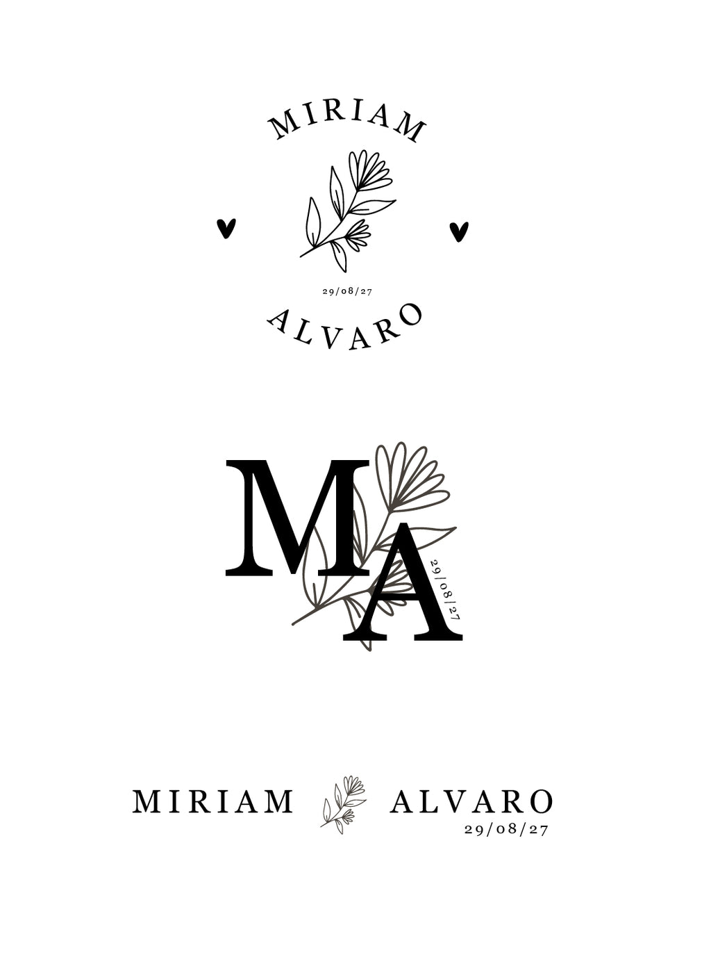 Logo de boda - Botánico