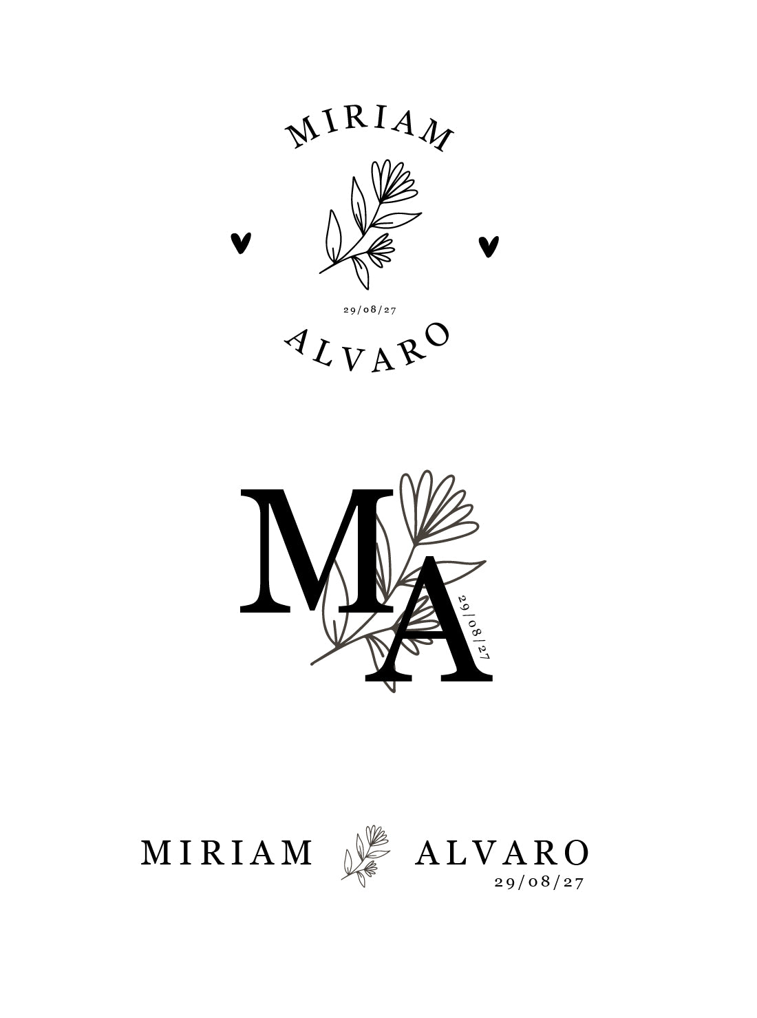 Logo de boda - Botánico